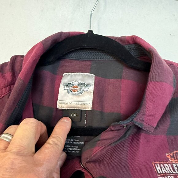 Harley Davidson long sleeve snap shirt - Picture 3 of 7
